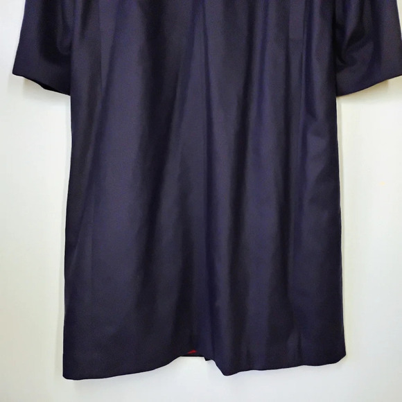 Vintage Forecaster of Boston 5/6 Navy Blue Wool Trench Coat Y2K Academia Size 6 - Picture 5 of 16